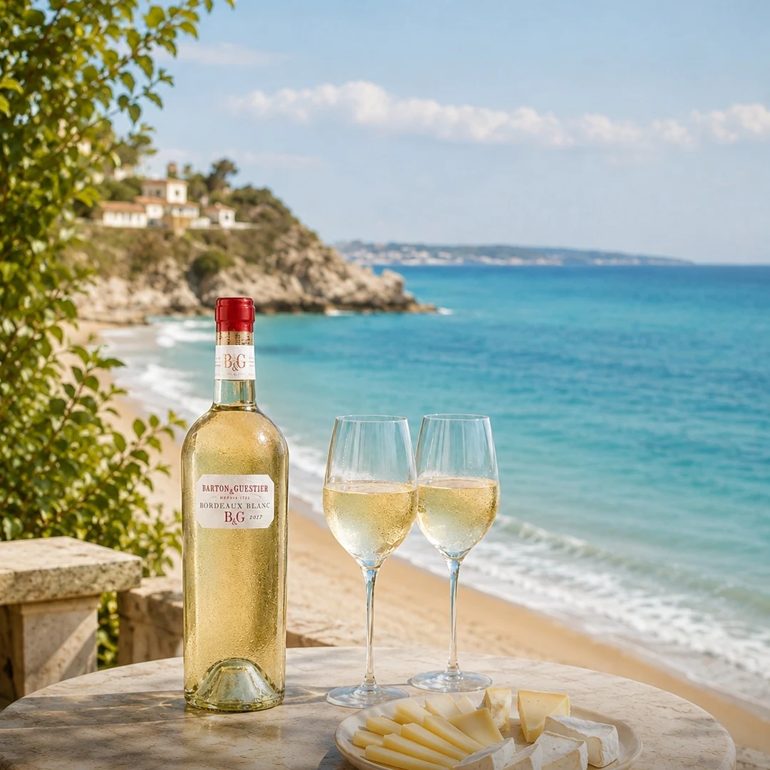 Deniz kenarında Barton & Guestier Bordeaux Blanc